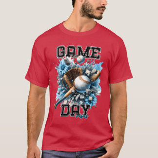 T-shirt Vibes de la journée de jeu Baseball fille