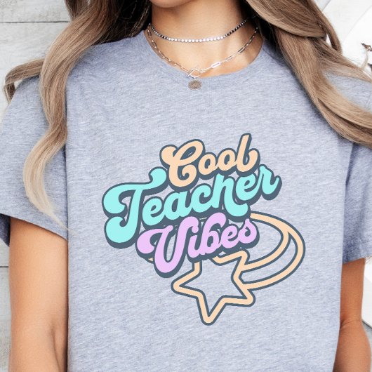 T-shirt Vibes de l'enseignant cool Retro Style Cadeau