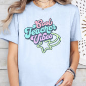 T-shirt Vibes de l'enseignant cool Retro Style Cadeau Vert