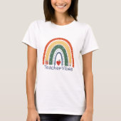 T-shirt Vibes de l'enseignant mignon Inspiribilité arc-en- (Devant)