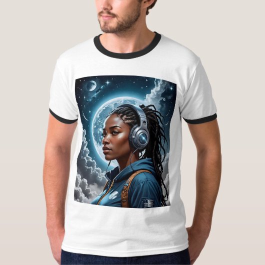 T-shirt Vibes de l'espace de Dreamer céleste (Devant)