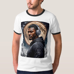 T-shirt Vibes de musique lune afrofuturiste Tee