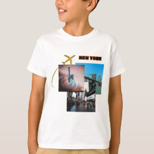 T-shirt Vibes de New York - Collage de voyage urbain
