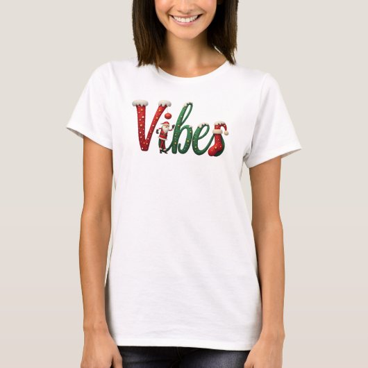 T-shirt Vibes de Noël (Devant)