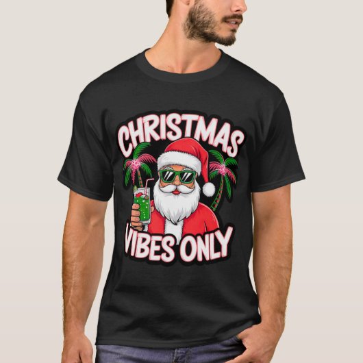 T-shirt Vibes de Noël uniquement (Devant)