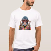 T-shirt Vibes de Paix Chimp - Tropical Street Style Monkey (Devant)