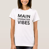 T-shirt Vibes de personnage principal amusant Livre T-Shir (Devant)