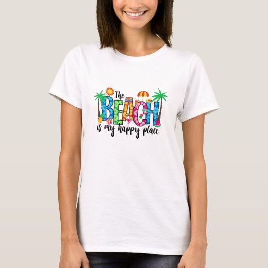 T-shirt Vibes de plage colorées (Devant)