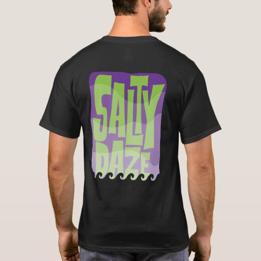 T-shirt Vibes de plage de sable brun pourpre (Dos)