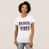 T-shirt Vibes de plage pour femmes (Devant entier)