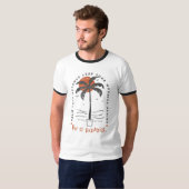 T-shirt Vibes de plage Tropical Palm Tree Summer Sun Retro (Devant entier)