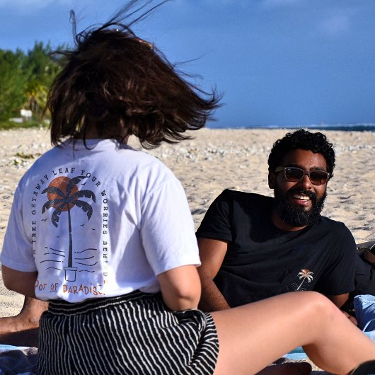 T-shirt Vibes de plage Tropical Palm Tree Summer Sun Retro
