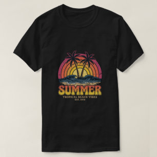 T-shirt Vibes de plage tropicale - vacances de vacances d'