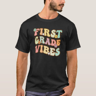 T-shirt Vibes De Première Année Retro Enseignants Enfants