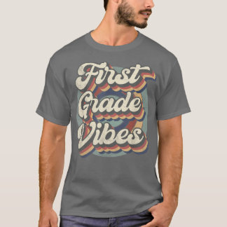 T-shirt Vibes De Première Année Rétro Retour À L'École Ens