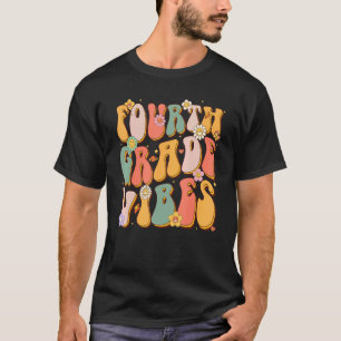 T-shirt Vibes de quatrième année Retro Super 4e année Reto