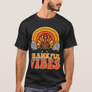 T-shirt Vibes de remerciement Turquie Arc-en-ciel Funny Ré