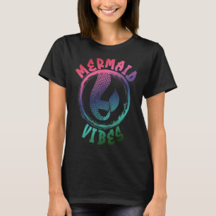 T-shirt Vibes De Sirène Amusante Escouade D'Anniversaire P