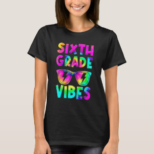 T-shirt Vibes De Sixième Année Tie Dye Retour À L'École 6E
