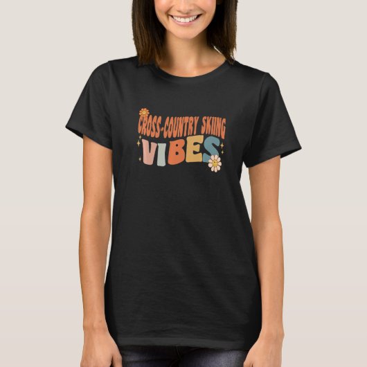 T-shirt Vibes de ski de fond super Enseignants en costume (Devant)