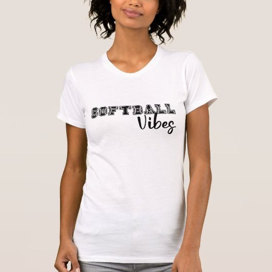T-shirt Vibes de softball (Devant)