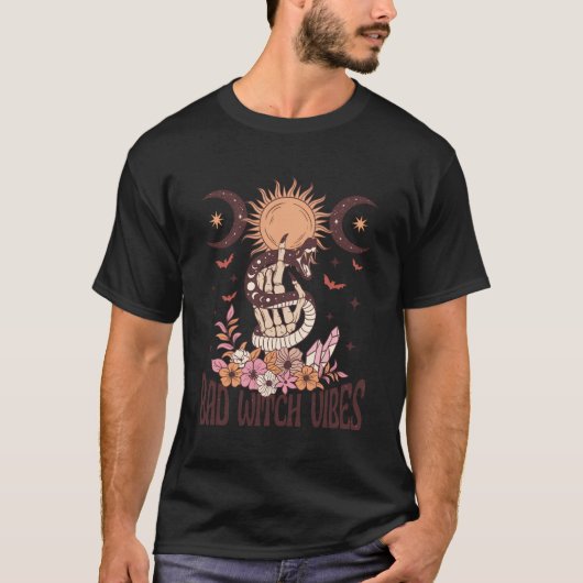 T-shirt Vibes De Sorcière Bad Boho Witchcraft Astrologie C (Devant)