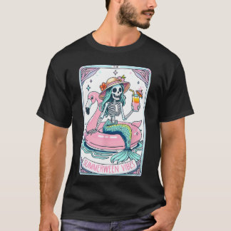 T-shirt Vibes de Summerween Squelette de Sirène Tarot d'Ét