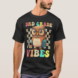 T-shirt Vibes De Troisième Année Cute Owl Retour À L'École