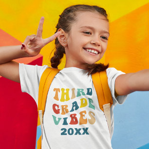 T-shirt Vibes de troisième année retour à l'école rétro