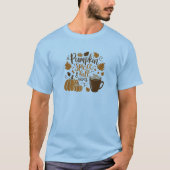 T-shirt Vibes d'épices et d'automne citrouilles (Devant)
