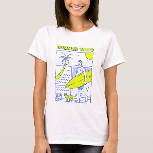 T-shirt Vibes d'été (Devant)