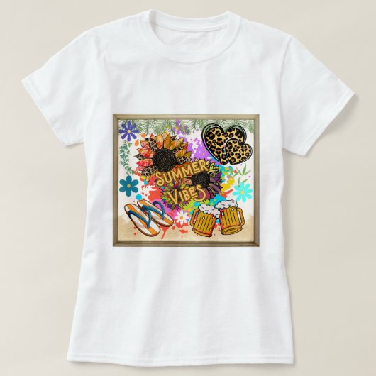 T-shirt Vibes d'été (Design devant)