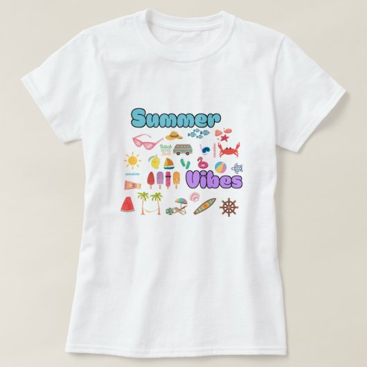 T-shirt Vibes d'été (Design devant)