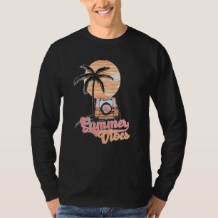 T-shirt Vibes D'Été Amusantes Pour Hommes Femmes Et Jeunes