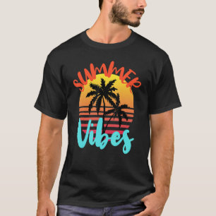 T-shirt Vibes d'été Bonjour Vacances d'été Famille Plage T