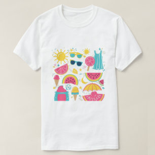 T-shirt Vibes d'été colorées - T-S saisonnier lumineux et