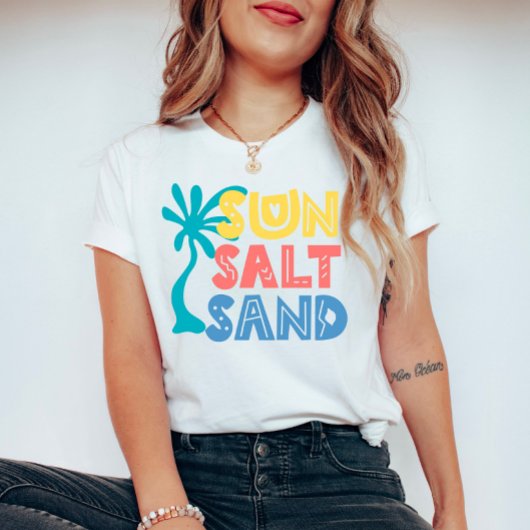 T-shirt Vibes d'été de sable fin