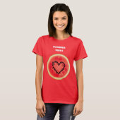 T-shirt Vibes d'été douces - Coeur de pastèque (Devant entier)