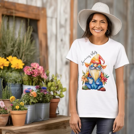 T-shirt Vibes d'été Gnome