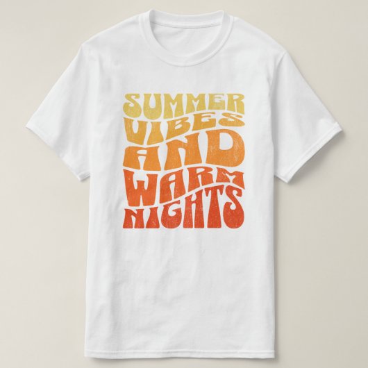T-shirt Vibes d'été Nuits Chaudes (Design devant)