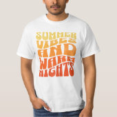 T-shirt Vibes d'été Nuits Chaudes (Devant)