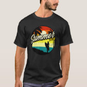 T-shirt Vibes d'été Palm Tree Surfboard Vacances d'été V (Devant)