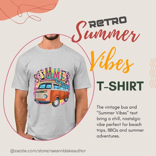T-Shirt Vibes d'Été Rétro