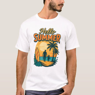 T-shirt Vibes d'été rétro - La vie est meilleure à la plag