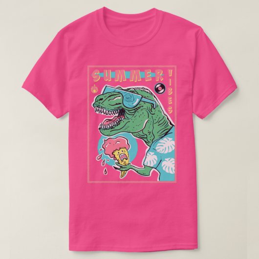 T-shirt Vibes d'été T Rex (Design devant)