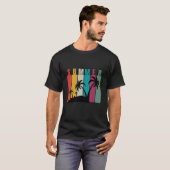 T-shirt Vibes d'été Tee graphique - Palmiers rétro, Cool (Devant entier)