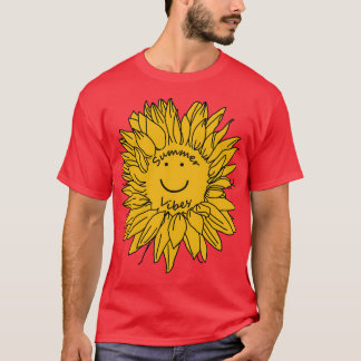 T-shirt Vibes d'été Tournesol jaune
