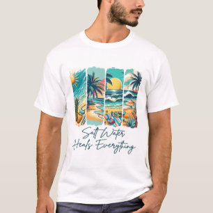 T-shirt Vibes d'été Vacances à la plage L'eau salée guérit