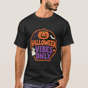 T-shirt "Vibes d'Halloween seulement" Retro Hommes d'Hallo