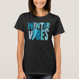 T-shirt Vibes d'hiver rétro Éclairage Boulon Leopard Mer c
